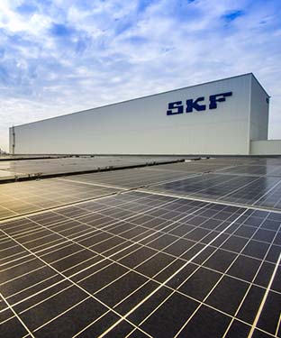 En av SKF:s fabriker, som kommer vara koldioxidneutral 2030.